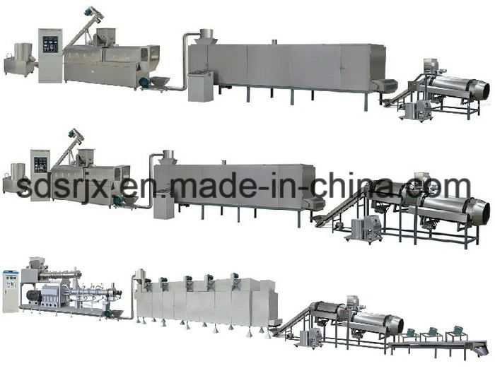 Automatic Chinese Puffed Pet Food Dog Food Cat Food Manufacturing Machines Mixer Extruder Dryer and Flavoring Machinery