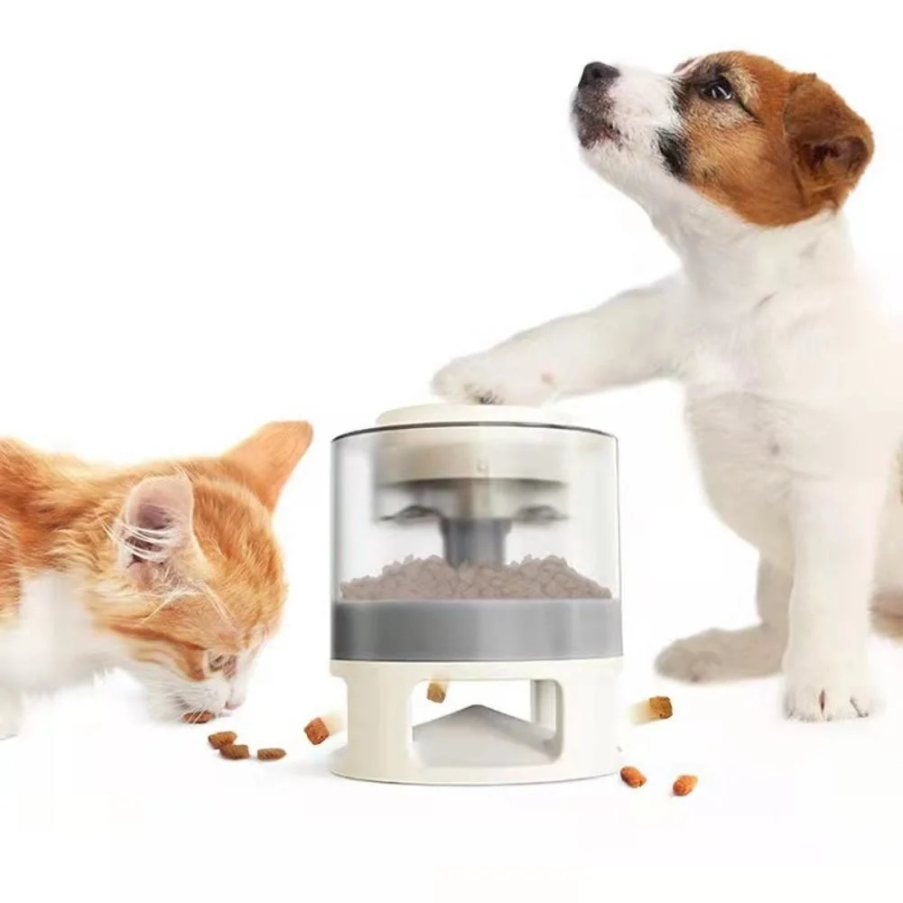 Automatic Pet Dog Feeder, Puzzle Slow Feeder Training Toys, Trigger Button Food Dispenser Wbb18584