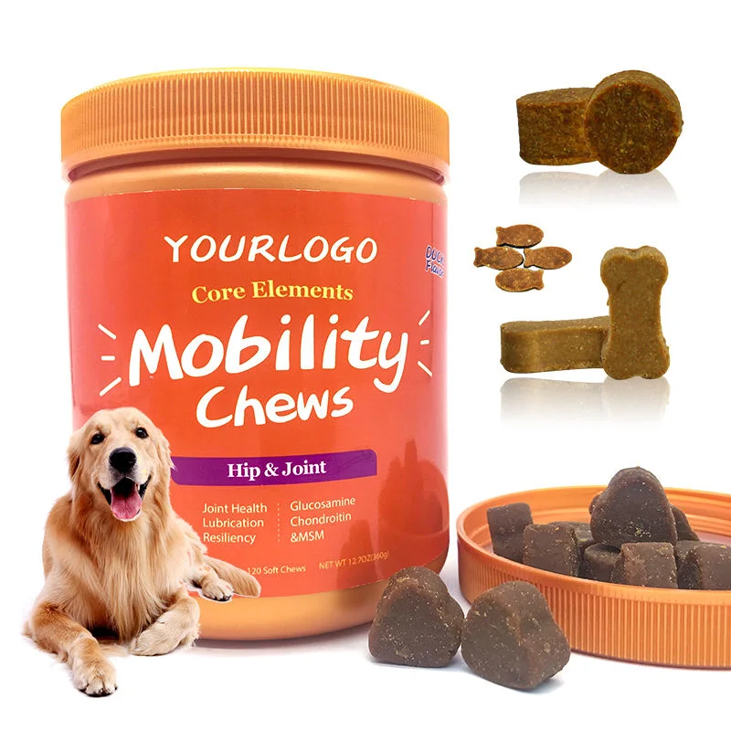 Pet Supplements Natural Soothing Snacks Relief Stress Dog Separation Anxiety Calming Chews Food for Dogs and Cats