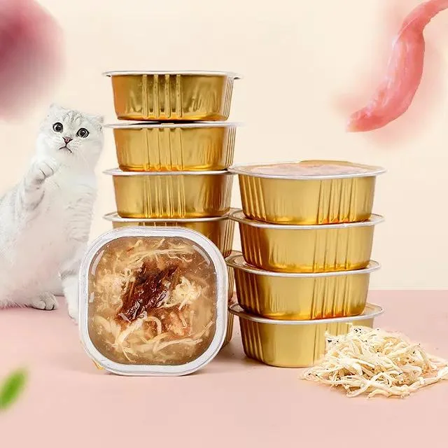 Wholesale Fresh Wet Cat Food Fish/Chicken/Beef Shreds Canned Cat Treats Chicken Rice Ball Natural Functional Pet Food