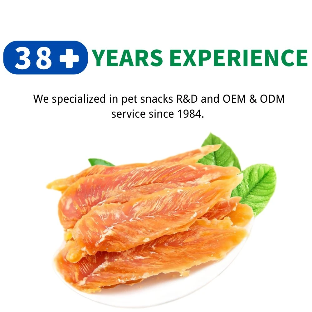 Healthy Different Size Soft Chicken Jerky&amp; Bleached Rawhide Factory Manufacture Meaty Snacks