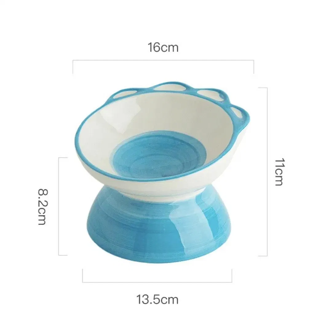 Paw Shape Ceramic Pets Cats Bowls Treats Food and Water Pet Product