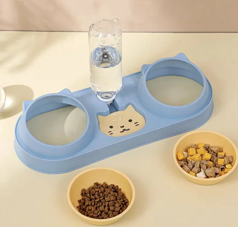 Pet Water Dispenser Filtered Drinking Bottle Treat Bowl Cat Pet Product