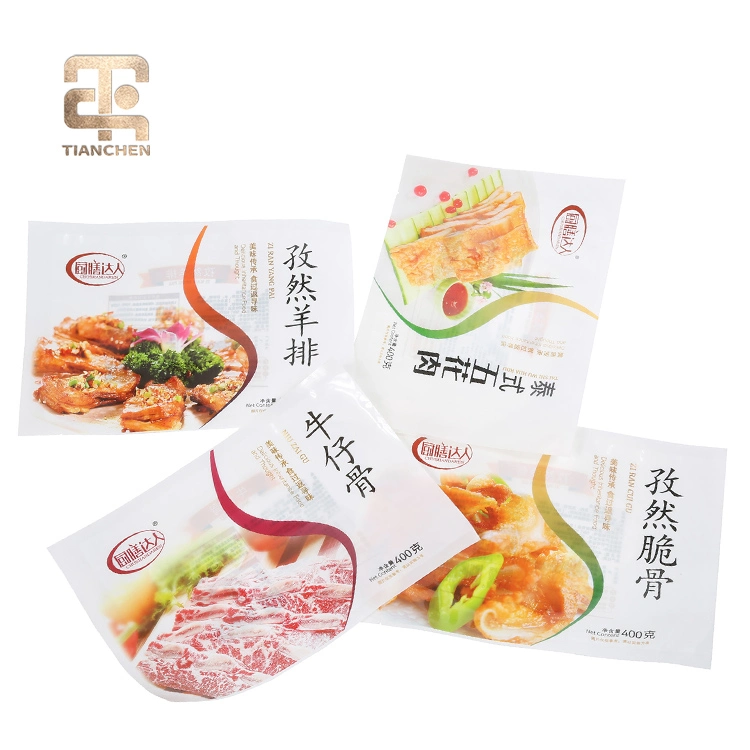 Heat Seal Plastic Vacuum Beef and Pork Sausage Frozen Food Packaging Bag