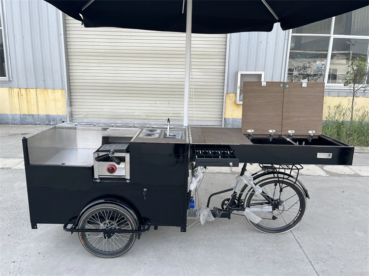 Mobile Crepe Waffle Food Bike Cart Fast Food Trailer Cart Hot Dog Carts