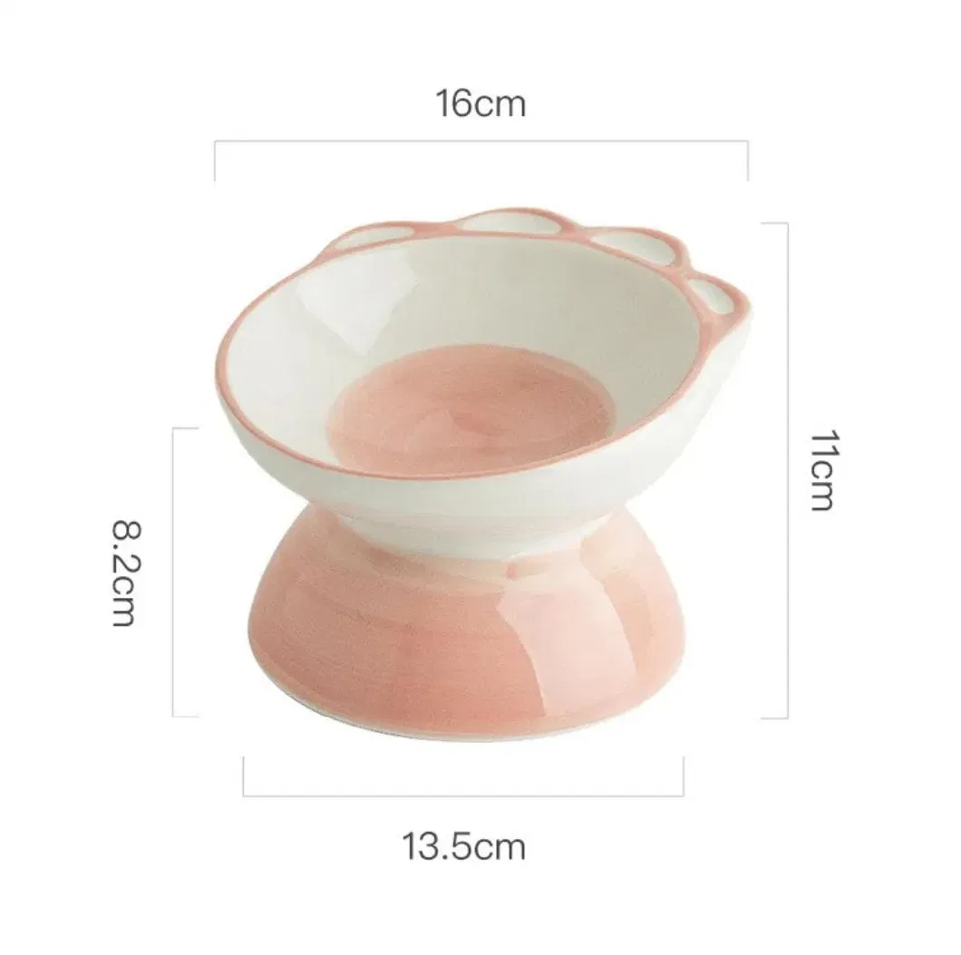 Paw Shape Ceramic Pets Cats Bowls Treats Food and Water Pet Product