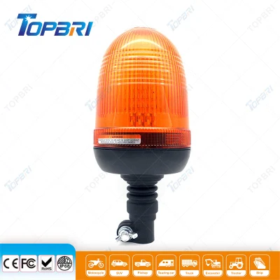  LED Warning Beacon Lights with Flexible DIN Pole Mount