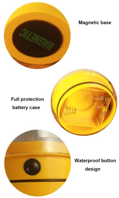 LED Warning Light with Light Senor and Magnet for Truck LED Traffic Lamp Emergency Roadside Flashing Strobe Beacon Lights Portable Traffic Light