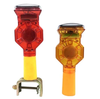  LED Emergency Flashing Beacon Solar Warning Light for Traffic Cone
