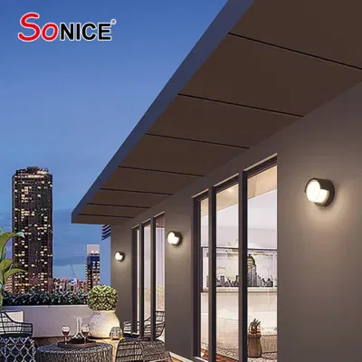 W365RF5w Die Casting Aluminium Surface Mounted Round Outdoor LED Wall Lights for Household Hotel Garden Villa Building Corridor
