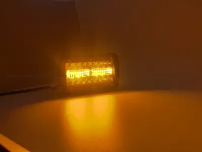 Spot Flood Combo LED Flashing Light Bar White Amber