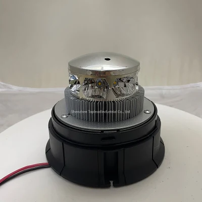Super Bright Power LED Beacon 3W*8PCS LED DC12-24V Emergency Flashing Light Amber Warning Light with DIN Pole Mount