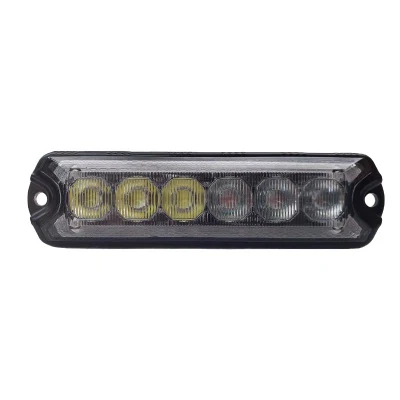  Slim 6 LED Flashing Emergency Car LED Warning Strobe Grille Lights