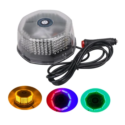  Amber 240PCS LED High Power Emergency Warning Strobe Light 7 Flash Modes Revolving Safety Caution Lights Rotating Revolving Strobe Beacon Light
