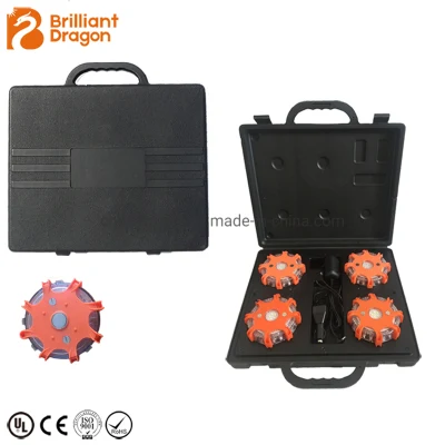  Portable 4 Lamp Kits Roadside Safety Flashing Strobe Signal Lamp Quality LED Emergency Caution Beacon Road Flares Vehicle LED Warning Light
