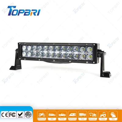 Super Bright 13&quot; 72W Double Row Tractor LED Light Bar