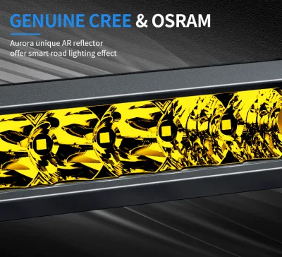 USA Designed Aurora Golden Screwless LED Light Bar Offroad Lights