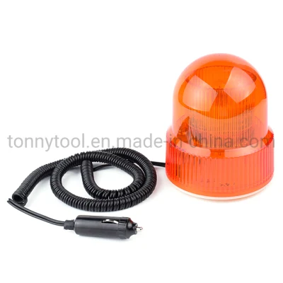 Super Bright Amber Rotating Revolving LED Beacon Strobe Light, with Magnetic Mount for Snow Plow Truck Light for Snow Plow Truck UTV 12V Vehicle