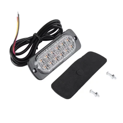  12LED Car Strobe Warning Light Flashing Breakdown Emergency Light Truck Trailer Beacon Lamp LED Side RGB Flashing Light for Car 12V