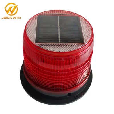  Bright Rotating Solar LED Warning Beacon Lights/Red Traffic Signal Strobe Beacon
