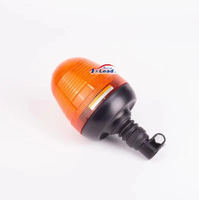 High Brightness Amber LED Flexible Pole Signal Flashing Light, Waterproof Emergency Rotary Lamp Safety Strobe Warning Beacon