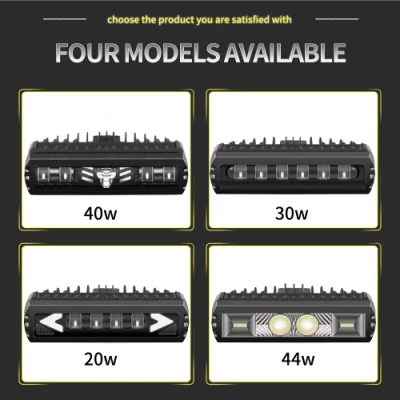 Haizg New Dual Color 30W Light Bar Motorcycle LED Work Lights
