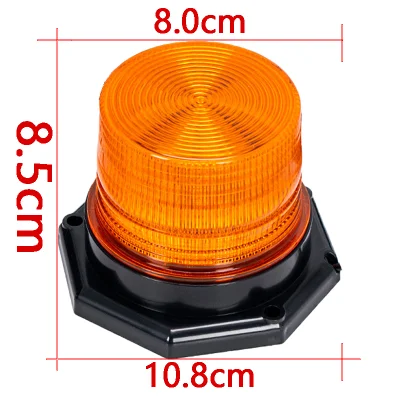  Forklift LED Strobe Beacon Light Amber Roof Top Hazard Traffic Indication Flash Emergency Warning Light Safety Lamp with Magnet
