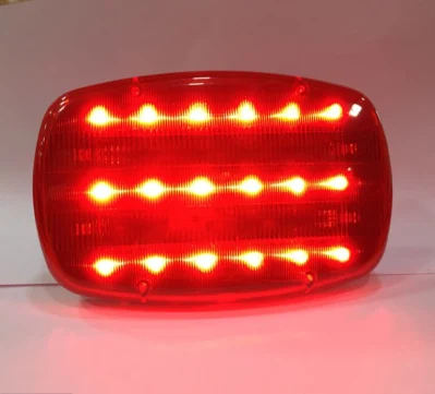  Wholesale 18PCS LED Red Warning Flashing Beacon Strobe Lamp Car Vehicle Caution Emergency Lighting with Bracket Base Strong Magnet High Visibility Warning Light
