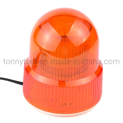 Super Bright Amber Rotating Revolving LED Beacon Strobe Light, with Magnetic Mount for Snow Plow Truck Light for Snow Plow Truck UTV 12V Vehicle