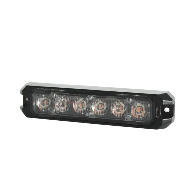 New Arrival 6 LEDs Amber Purple Warning Flashing Caution Construction Hazard Light Bar for Car Truck Van