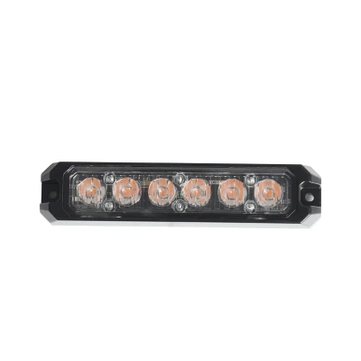 New Arrival 6 LEDs Amber Purple Warning Flashing Caution Construction Hazard Light Bar for Car Truck Van