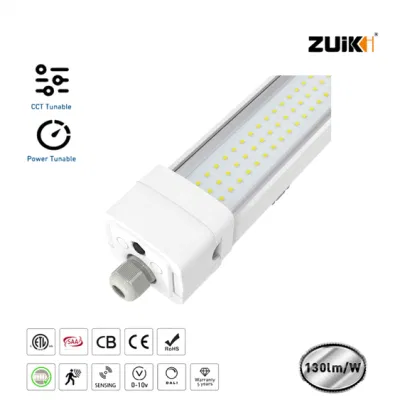 LED Batten Tri-Proof Light IP65 Oudoor 130lm/W Waterproof Linear LED Triproof Tube Light CE GS ETL cETL