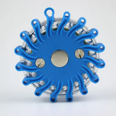  Powerful 12 LED Magnetic Mini Strobe Blue Light for Party