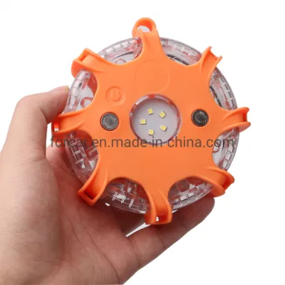  LED Emergency Roadside Safety Flares Strobe Traffic Light Road Warning Beacon with 5 White SMD LED