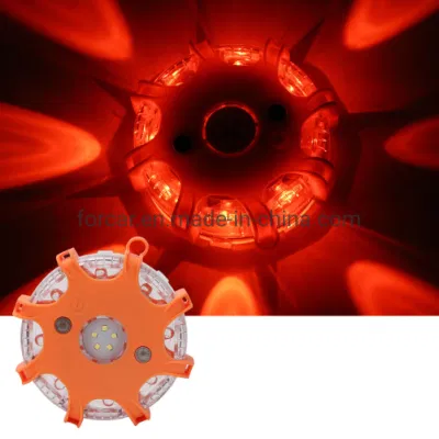 LED Emergency Roadside Safety Flares Strobe Traffic Light Road Warning Beacon with 5 White SMD LED