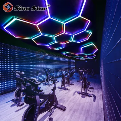 Club Hotel Shop Supermarket Corridor Honeycomb RGB Hexagon Light Bar Garage