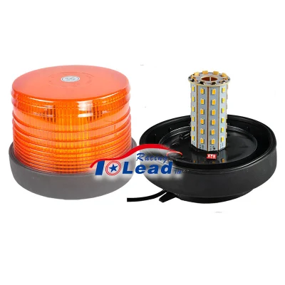 Factory Amber LED Flashing Warning Lamp DC12-48V Magnetic Rotary Strobe Emergency Beacons