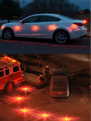Multifunction Car Road Flares Emergency Warning Strobe Disc Lights Portable Road Traffic Flashing Beacon Caution Lamp Quality LED Traffic Safety Signal Light