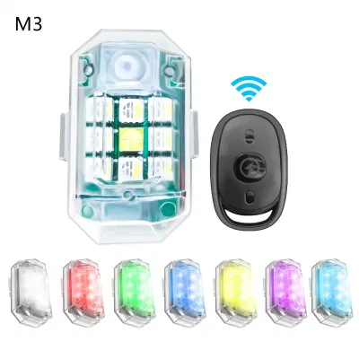  M3 Drone Strobe Light Wireless Remote Control Flash LED Light for for Faa Drone Night Flying Car Tent Bicycle Drone Anti-Collisi