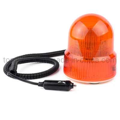 Super Bright Amber Rotating Revolving LED Beacon Strobe Light, with Magnetic Mount for Snow Plow Truck Light for Snow Plow Truck UTV 12V Vehicle