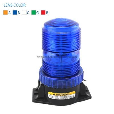  Blue Forklift LED Strobe Lamp DC 12-110V Xenon Strobe / LED Mini Warning Beacon Light Flash Warning Lamp 131mm High