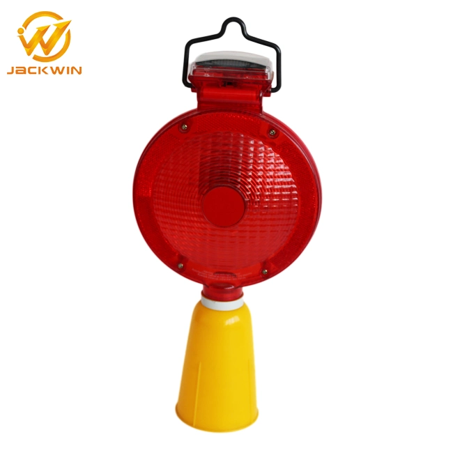 LED Strobe Beacon Traffic Cone Top Solar Warning Light for Road Safety