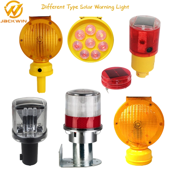 LED Strobe Beacon Traffic Cone Top Solar Warning Light for Road Safety