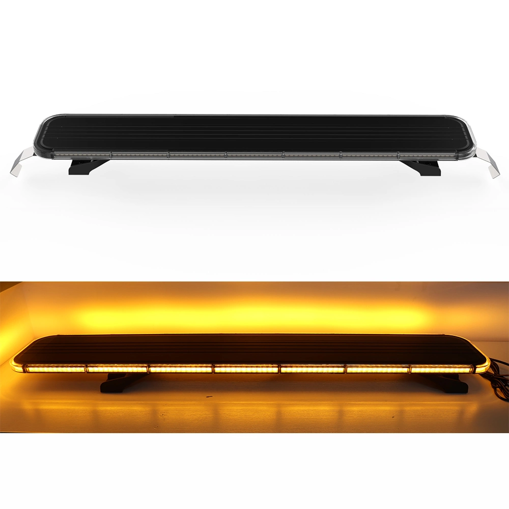 Extremely Slim LED Emergency Warning Light Bar 12-24V ECE SAE 23&quot; Amber Strobe Rooftop Mount Lamp for Tow Truck Wrecker Snowplop