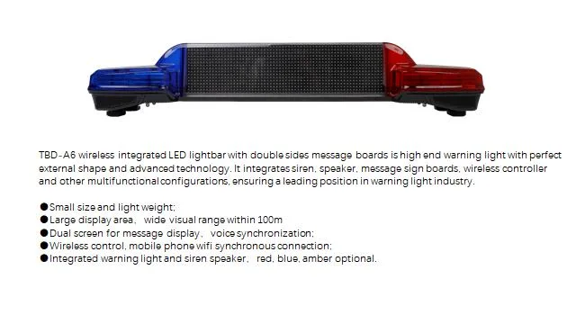 LED Lightbar with Double Sides Message Sign Tbd-A6