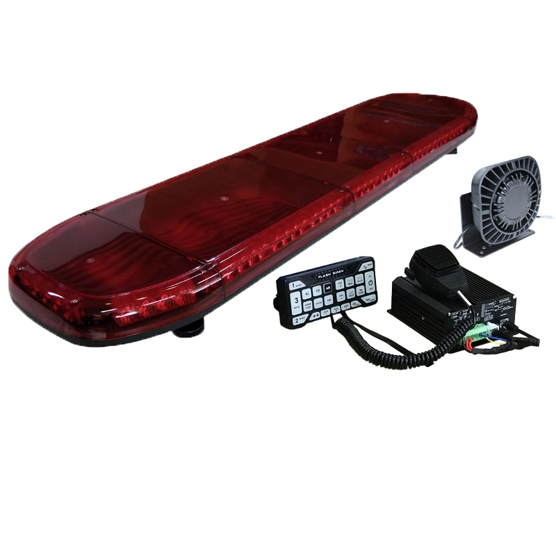 PC Lens Flashing Warning LED Strobe Lightbar with Cjb711dk 100W Siren Speaker