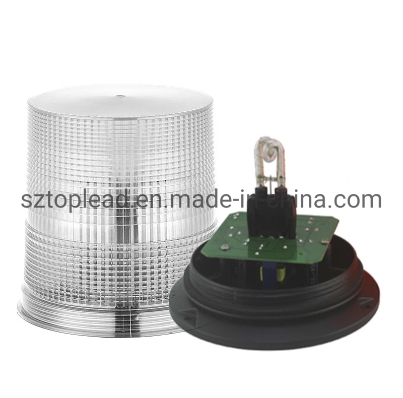 Heavy Duty DC12-48V SMD LED / Xenon Spiral Bulbs Strobe Rotary Emergency Flashing Warning Beacons with Aluminum Base