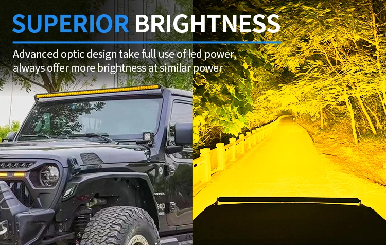 USA Designed Aurora Golden Screwless LED Light Bar Offroad Lights