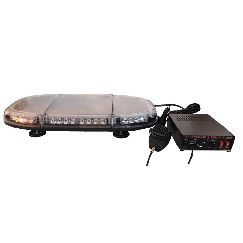 LED Flashing Mini Lightbar with Speaker 100W PA300s Siren