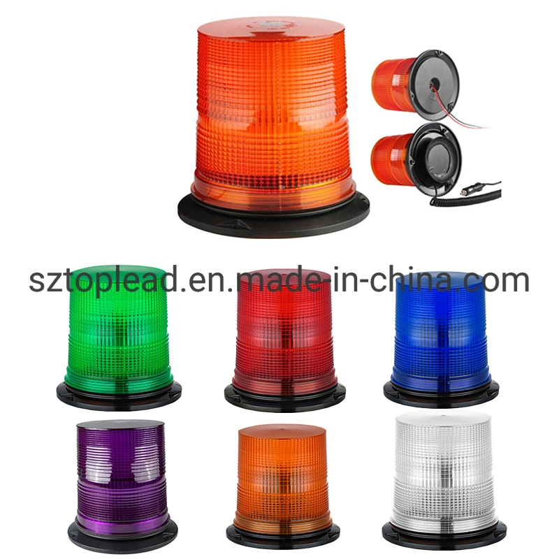 Factory Amber LED Flashing Warning Lamp DC12-48V Magnetic Rotary Strobe Emergency Beacons